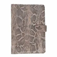 Mondoni Snake paardenpaspoortmap grijs - thumbnail