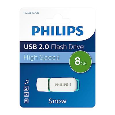 Philips FM08FD70B USB flash drive 8 GB USB Type-A 2.0 Turkoois, Wit Philips FM08FD70B USB flash drive 8 GB USB Type-A 2.0 Turkoois, Wit