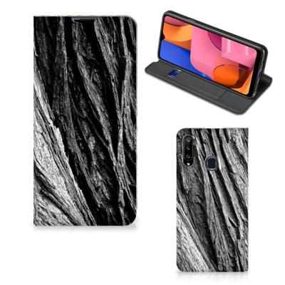 Book Wallet Case Samsung Galaxy A20s Boomschors Grijs Book Wallet Case Samsung Galaxy A20s Boomschors Grijs