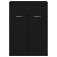 Schoenenrek met lade Zwart Eiken 60 x 35 x 84 cm Bewerkt hout - thumbnail