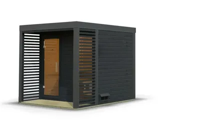 Karibu | Ares 2 Buitensauna | Antraciet-Antraciet