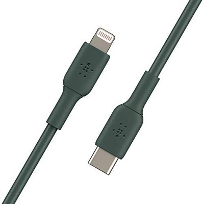 Belkin USB-C/Lightning-kabel (iPhone-snellaadkabel voor iPhone 14 en ouder) Boost Charge MFi-gecertificeerde USB-C-kabel voor iPhone (middernachtgroen, 1 m)