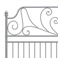 Bedframe zonder matras metaal grijs 140x200 cm - thumbnail