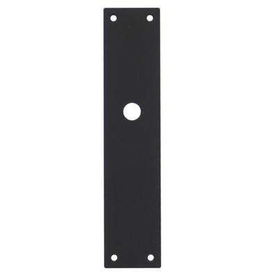 Schild renovatie rechthoekig 250 x 55mm x 2mm blind RVS mat zwart