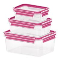 Emsa Clip & Close vershoudbakjes, 3-delige set, 0,55 / 1,0 / 2,2 L doos - thumbnail
