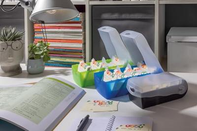 HAN CROCO 998-603 Kaartenbak Groen, Doorschijnend Aantal kaarten (max.): 500 kaarten DIN A8 liggend Incl. 100 gelinieerd