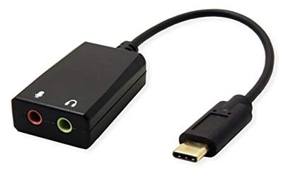 VALUE USB type C - 2x 3,5mm Audio Adapter, Male/Female, 0,13 m