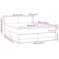 Boxspring met matras fluweel roze 140x220 cm - thumbnail
