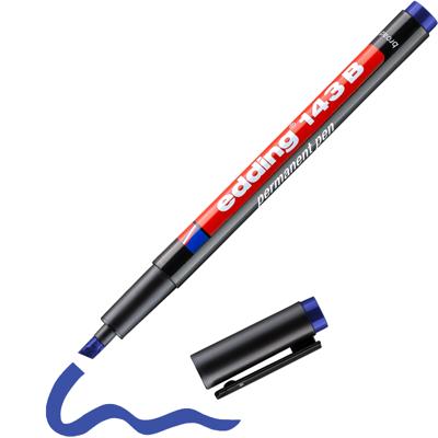 Viltstift edding 143 schuin 1-3mm blauw