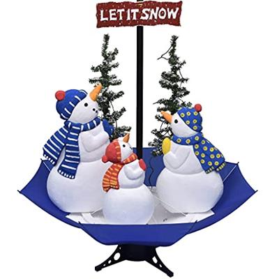 Kerstboom sneeuwend met paraplubasis 170 cm PVC blauw Kerstboom sneeuwend met paraplubasis 170 cm PVC blauw