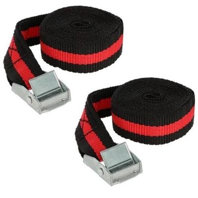 Unbranded Spanband zwart/rood 2x2.5 meter (hangverpakking)