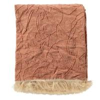 Dutch Decor Plaid 140x180 cm - MAYBEL - met ingeweven patroon - roze - thumbnail