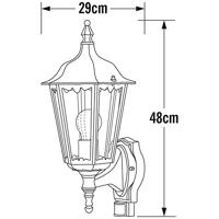 Konstsmide Firenze 7236-750 Buitenlamp met bewegingsmelder (wand) E27 100 W Zwart - thumbnail