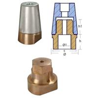 TEN00410E - HEX RADICE ANODE, COMPLEET ZINK, 22" SCHACHT - thumbnail