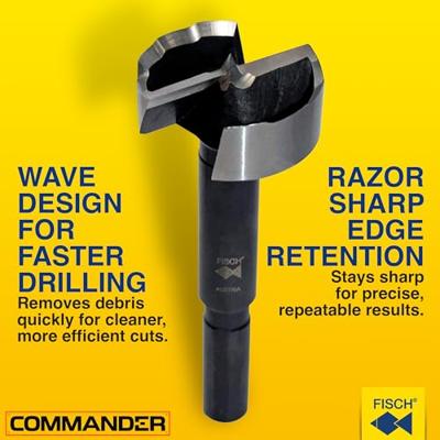 Fisch-Tools Houtboor | d. 22 mm totale lengte 90 mm | schacht-d. 8 mm | 1 stuk - 031702200 031702200 Fisch-Tools Houtboor | d. 22 mm totale lengte 90 mm | schacht-d. 8 mm | 1 stuk - 031702200 031702200