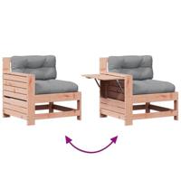 4-delige Loungeset met kussens massief douglashout - thumbnail