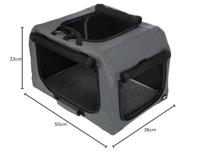 Trixie soft kennel easy reisbench grijs - thumbnail