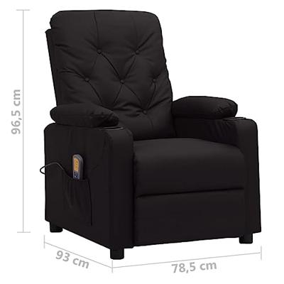 Massagestoel kunstleer zwart Massagestoel kunstleer zwart