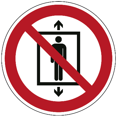 Personenvervoer verboden - Ø 200 mm - Sticker