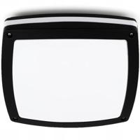 LED Plafondlamp Badkamer Vierkant Mat Zwart E27 IP44 - thumbnail