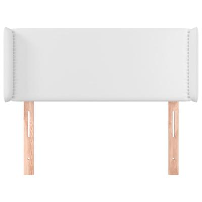 Hoofdbord met randen 103x16x78/88 cm kunstleer wit