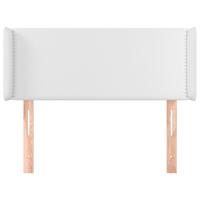 Hoofdbord met randen 103x16x78/88 cm kunstleer wit - thumbnail