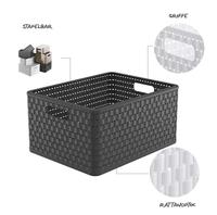 Rotho 1166808853 Opbergmand (l x b x h) 43 x 33 x 21.5 cm Antraciet 1 stuk(s) - thumbnail