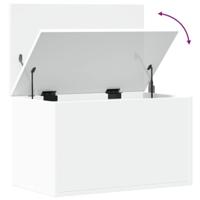 Opbergbox 60x35x35 cm bewerkt hout wit - thumbnail