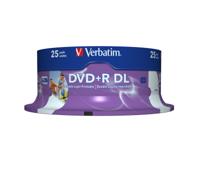 Verbatim DVD+R DL 8,5GB 8X Spindel. 25 Stuk zwart - thumbnail