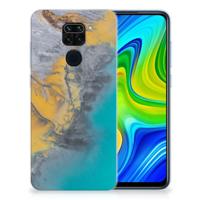 Xiaomi Redmi Note9 | TPU | Siliconen hoesje | Marble Blue Gold - thumbnail