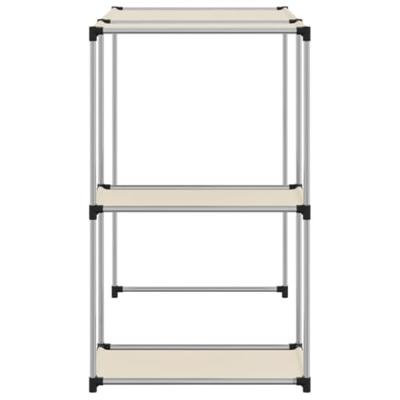VidaXL Opbergrek voor boven wasmachine 87x55x90,5cm ijzer crèmekleurig - thumbnail