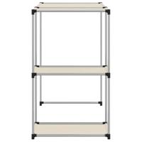 VidaXL Opbergrek voor boven wasmachine 87x55x90,5cm ijzer crèmekleurig - thumbnail
