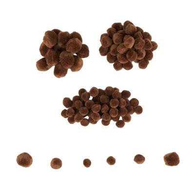 Colorations - mini pompons bruin, 100st.