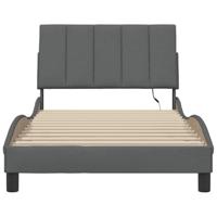 Bedframe zonder matras 100x200 cm stof donkergrijs - thumbnail