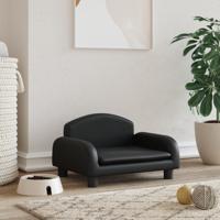 Hondenmand 50x40x30 cm kunstleer zwart - thumbnail