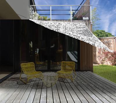 Schaduwdoek Camouflage - driehoek 360x360x360 - wit