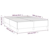 Bedframe zonder matras stof taupe 140x190 cm - thumbnail