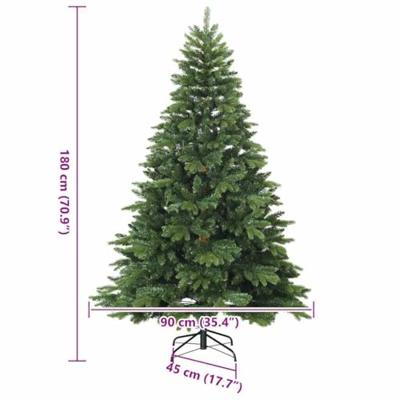 Kunstkerstboom met 300 LED met standaard Groen 180 cm PE en PVC