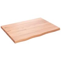 Wandschap 80x60x(2-4) cm behandeld massief eikenhout lichtbruin - thumbnail