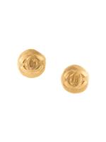 Chanel Pre-Owned 1995 CC button earrings - GOLD - thumbnail