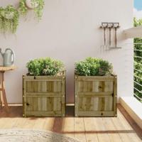 VidaXL Plantenbakken 2 st cm geïmpregneerd hout - thumbnail