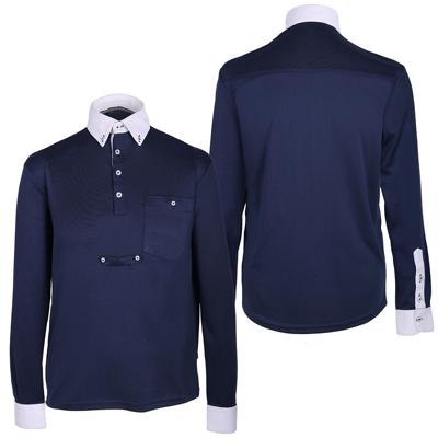 QHP Roald kinder wedstrijdshirt donkerblauw maat:140