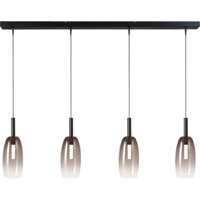 Masterlight 4L hanglamp Ø11,5cmLido Olive met smoke-fading glas - 2861-05-05-130-4-4