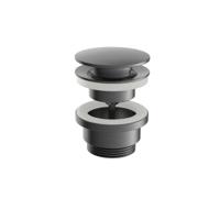 Hotbath Plug Archie Altijd Open Schroef Rond Geborsteld Gunmetal PVD - thumbnail