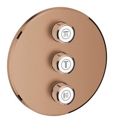 Opbouwdeel GROHE Smartcontrol Volume, Rond (3X) Warm Sunset Geborsteld Opbouwdeel GROHE Smartcontrol Volume, Rond (3X) Warm Sunset Geborsteld