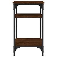 Bijzettafel 35x30x60 cm bewerkt hout bruineikenkleurig - thumbnail