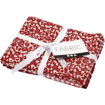 Creativ Company Patchwork stof rood 45x55cm, 4st.