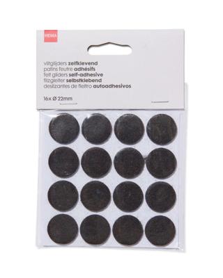 HEMA 16-pak zelfklevende viltglijders (bruin)