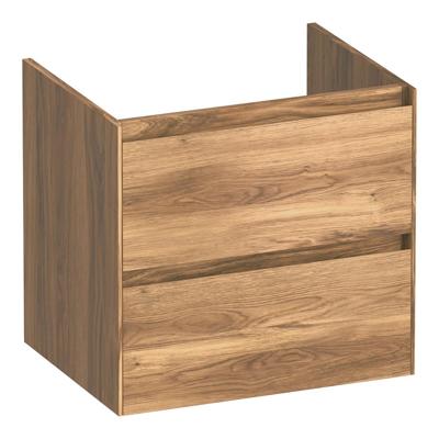 Brauer Inspire - Onderkast 60 cm - met 2 Softclose Lades Greeploos en 1 Sifon Uitsparing - Honey