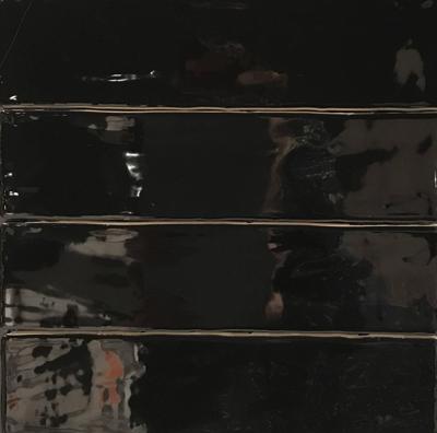 Estudio Wandtegel Camden Black Glossy Glans Zwart 30x7,5 cm - Teb142195